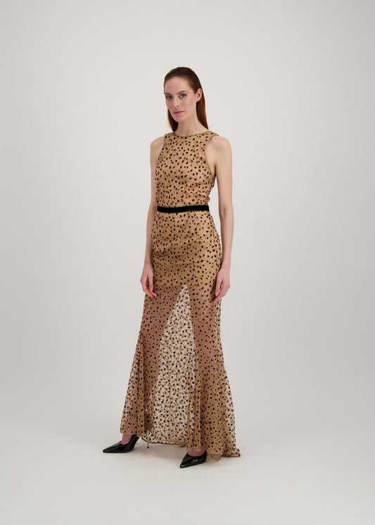 Robe en tulle motif Leopard