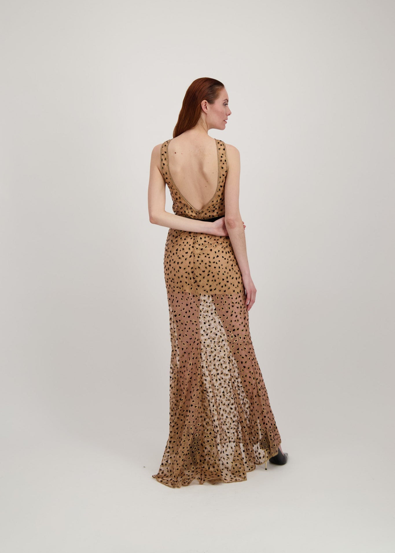 Robe en tulle motifs leopard