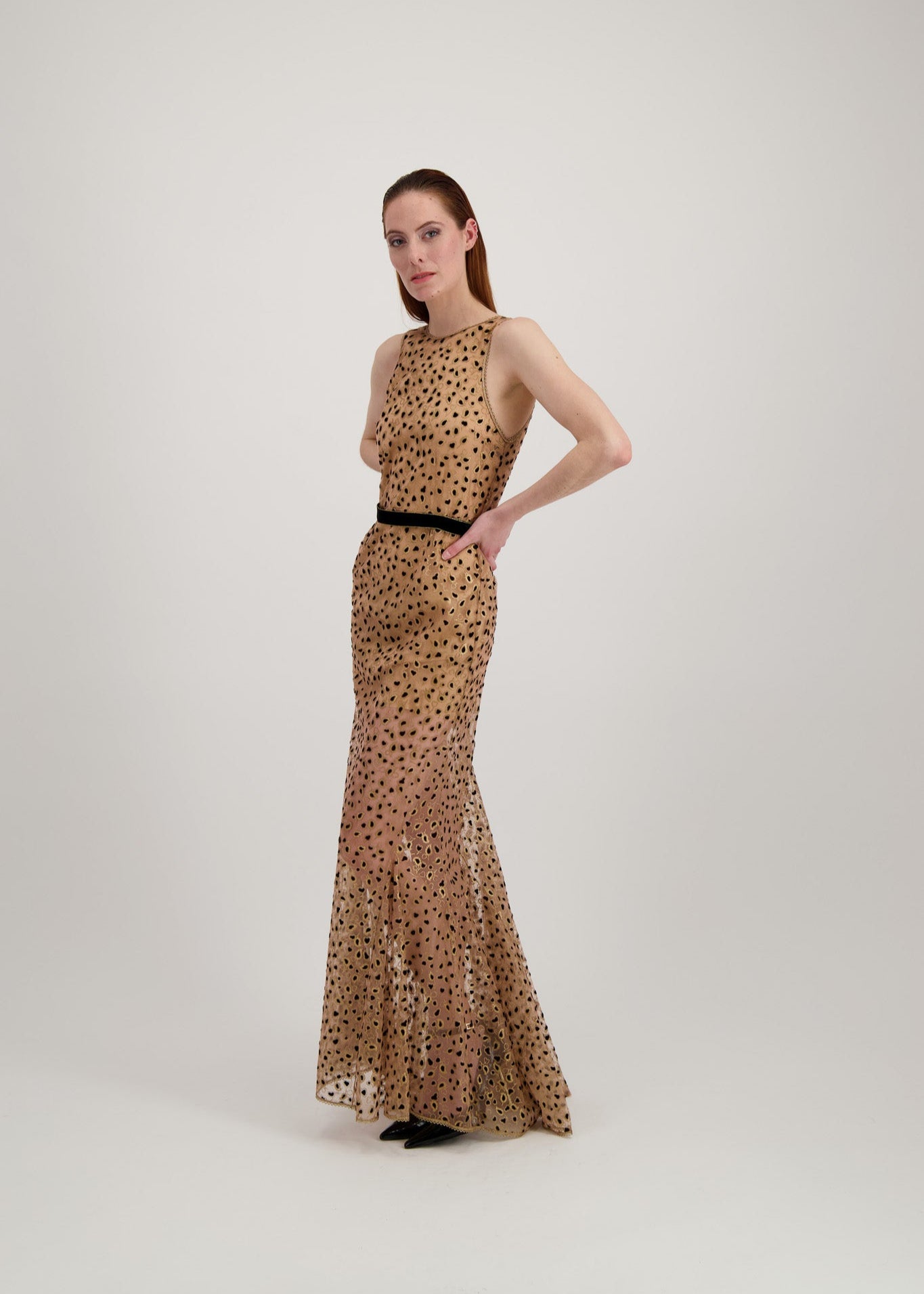Robe en tulle leopard