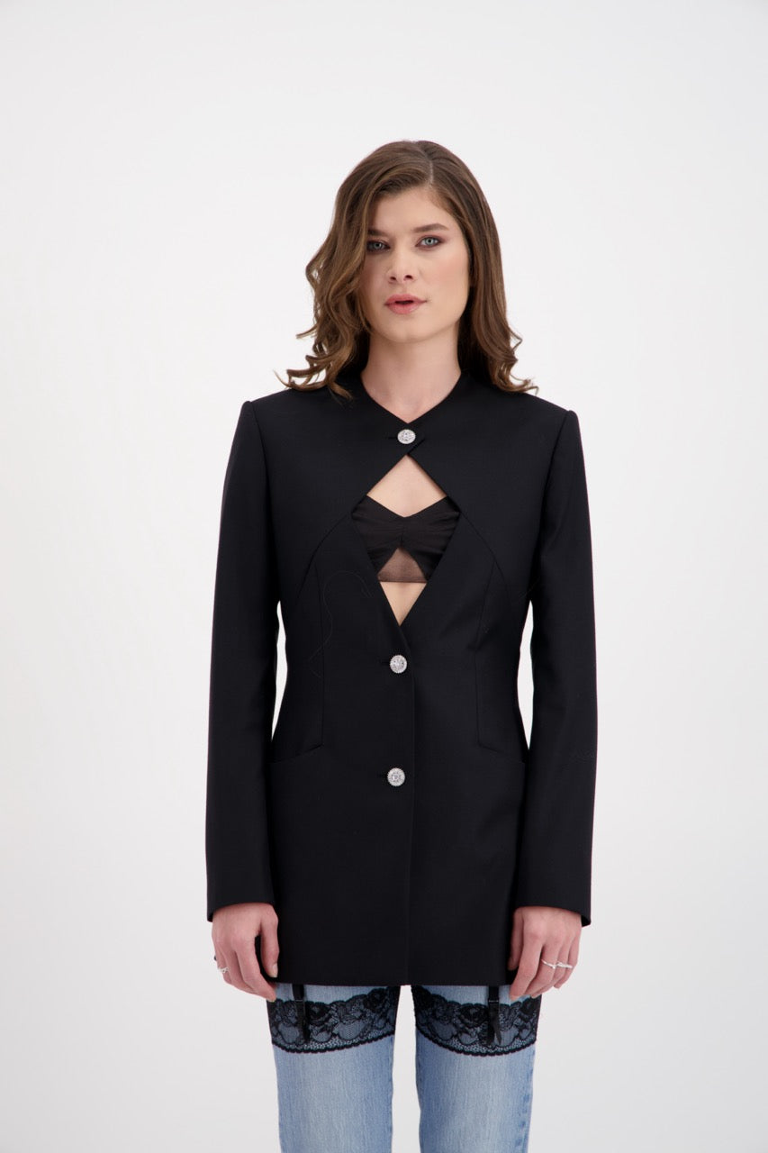 Veste noir Janis Sadeone Couture