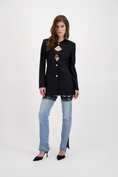 Veste noir Janis  Sadeone Couture