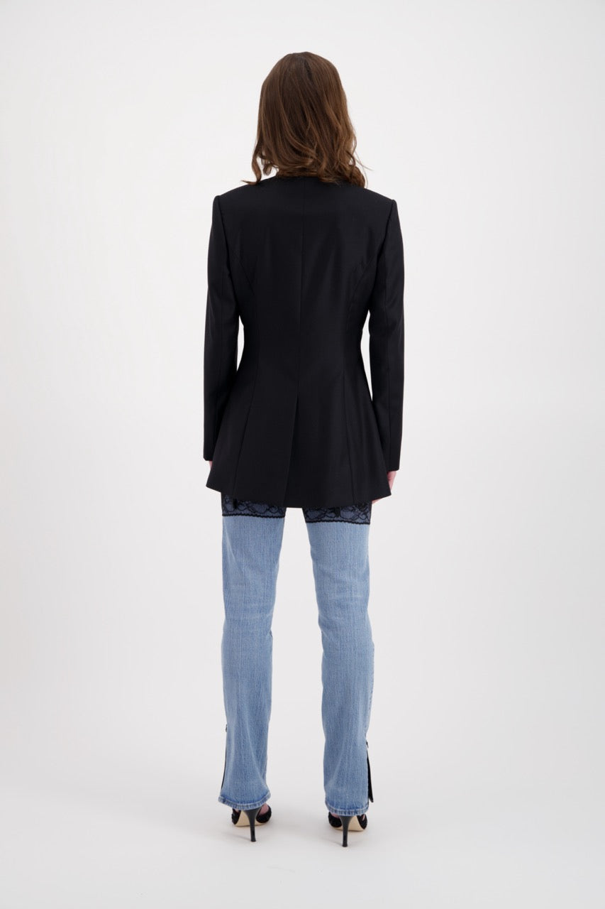 Veste noir Janis vue dos Sadeone Couture