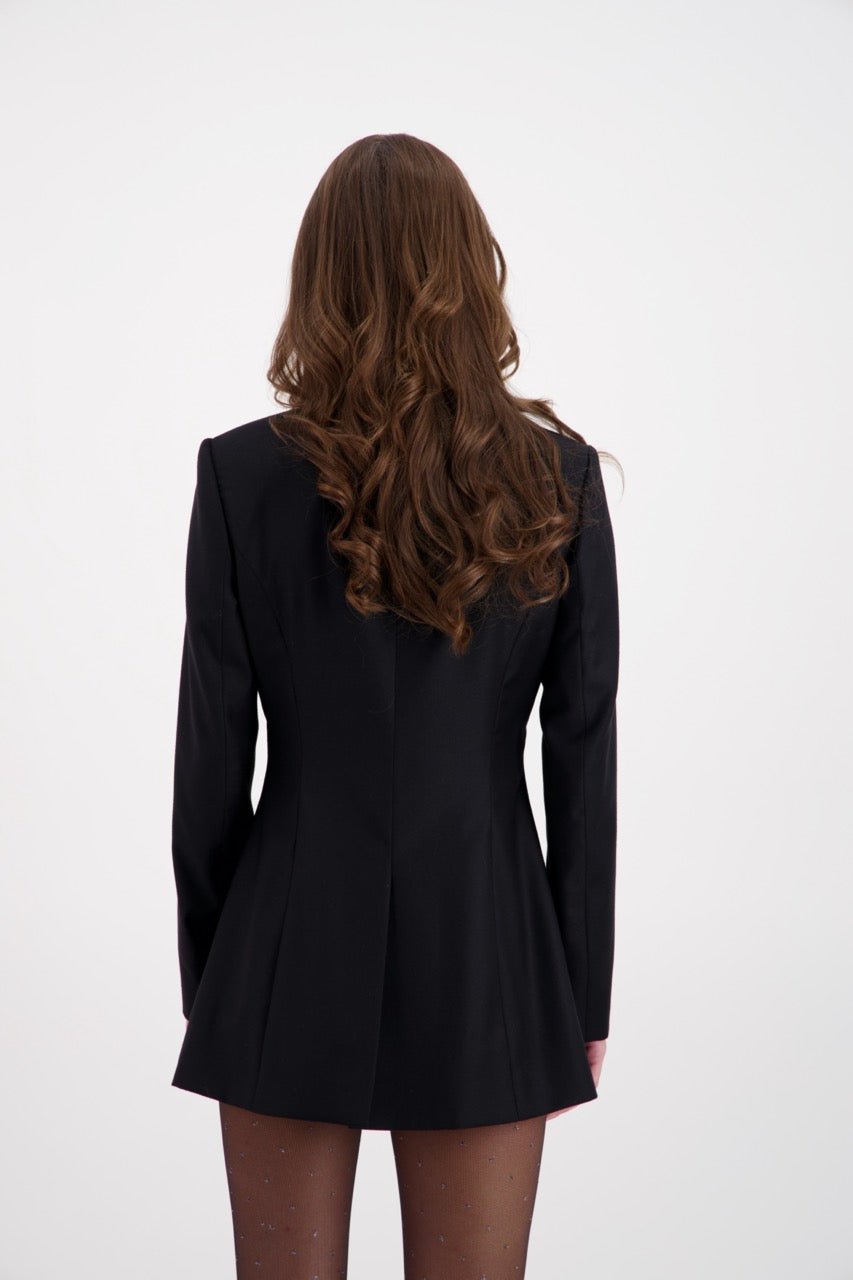 Veste noir Janis vue dos Sadeone Couture