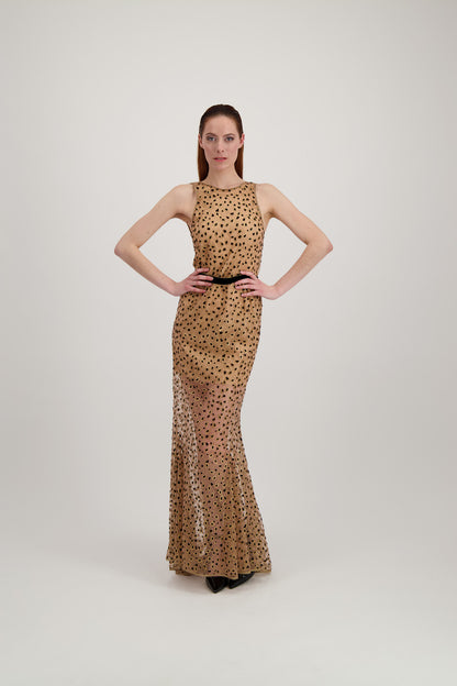 Robe motif leopard 