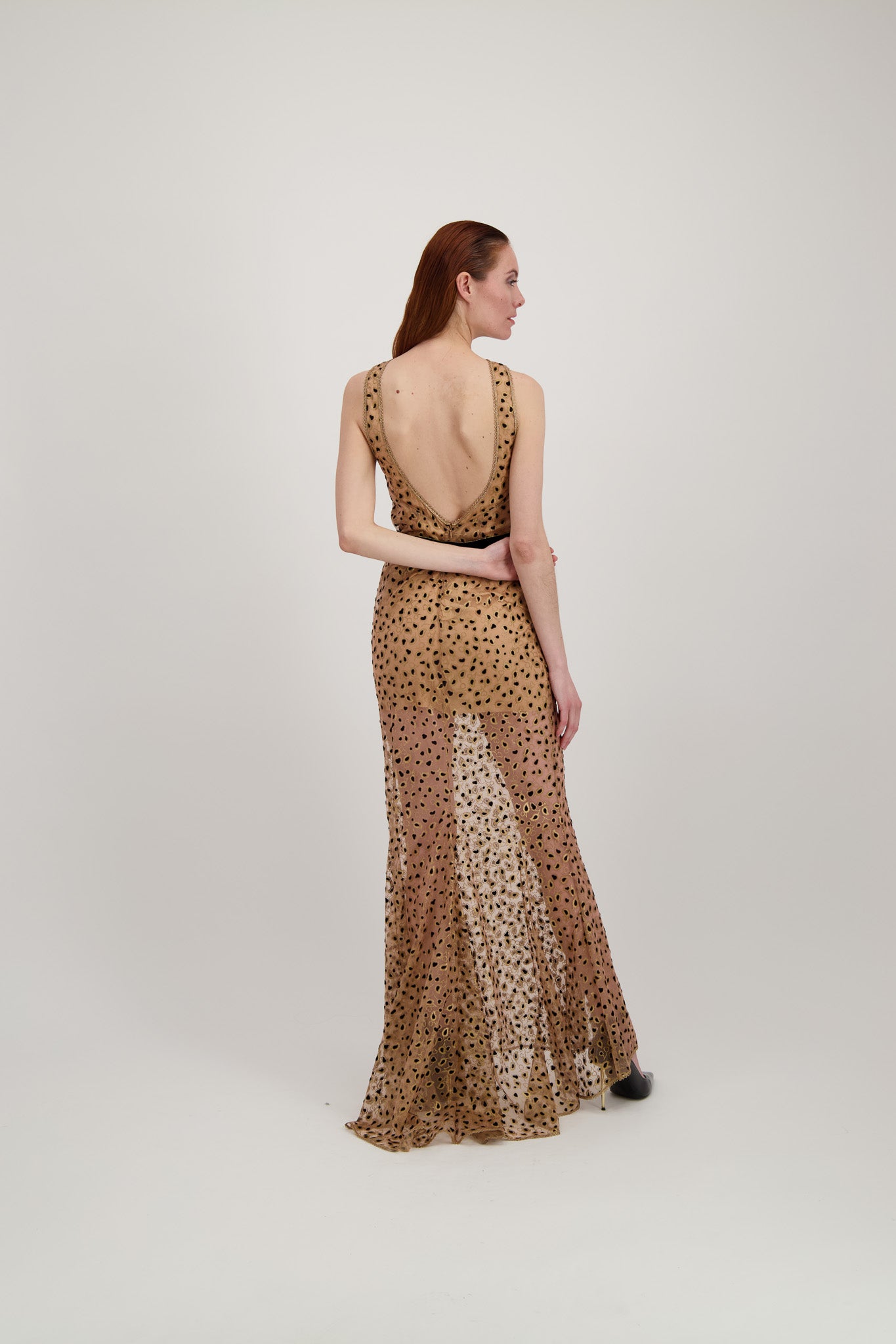 Robe en tulle motifs leopard 