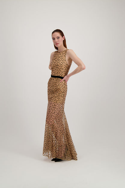 Robe en tulle leopard 