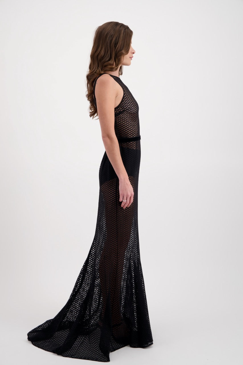 Robe longue noire Venise