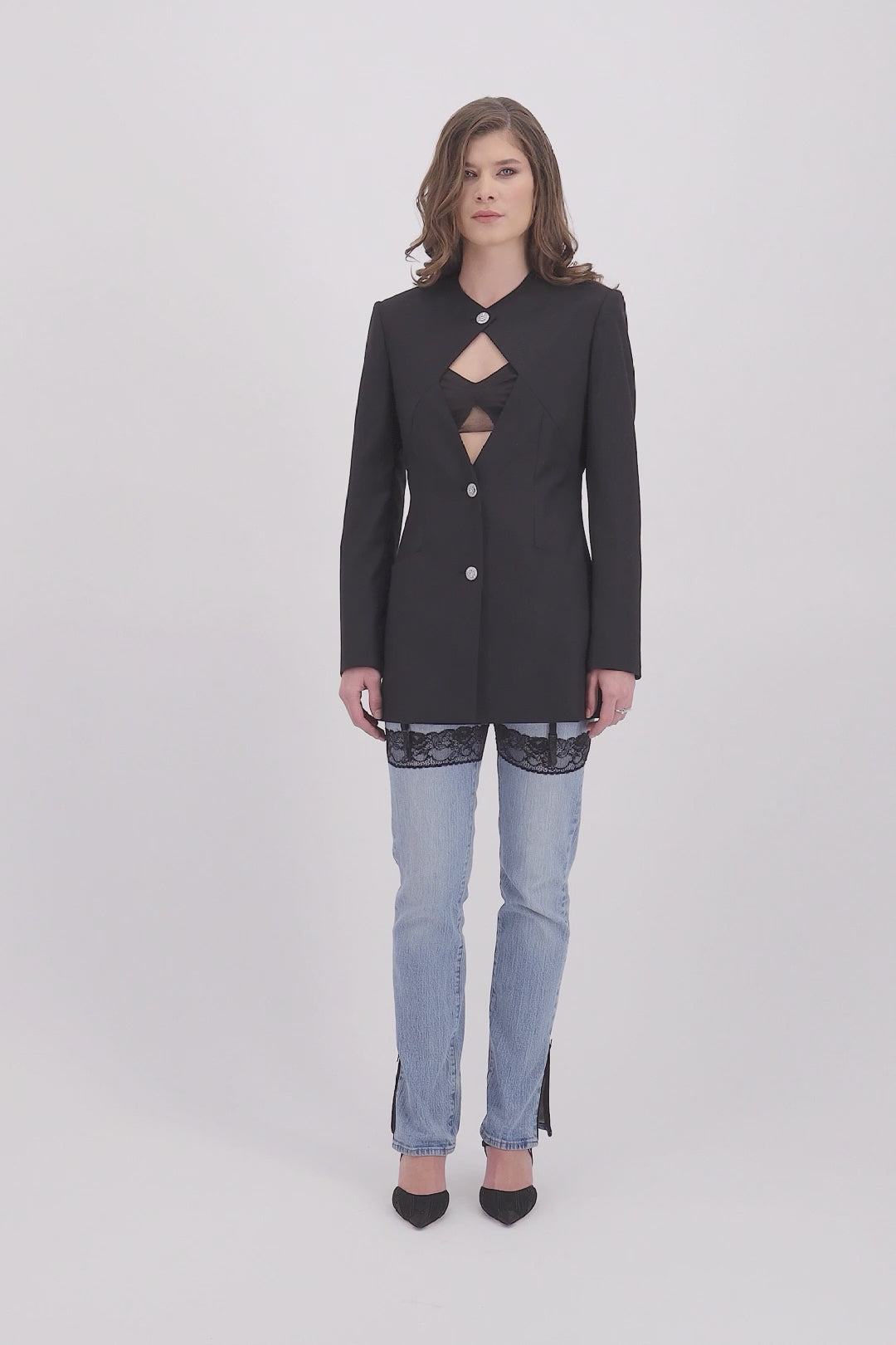 Video veste Janis noir Sadeone Couture